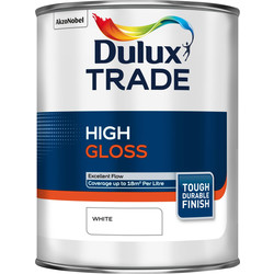 Dulux Trade Dulux Trade High Gloss Paint White 1L - 48972 - from Toolstation
