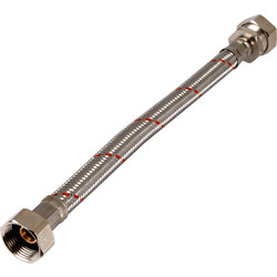 Flexible Tap Connector 22mm x 3/4 " 13mm Bore, 300mm Long - 48988 - from Toolstation