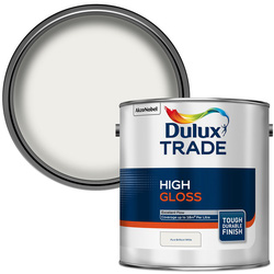 Dulux Trade High Gloss Paint Pure Brilliant White 2.5L