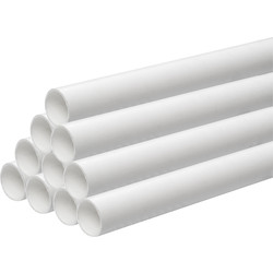 Aquaflow Push Fit Waste Pipe 60m Pack 40mm x 3m White - 49299 - from Toolstation