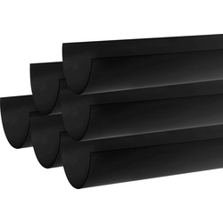 120mm Deep Flow Gutter 18m Black 3m Lengths