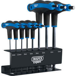 Draper Expert Soft Grip T Handle Hex Key Set 
