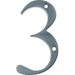 Fab and Fix Fab & Fix Hardex Door Numeral Satin Chrome 3 - 49809 - from Toolstation