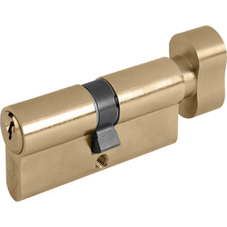 Yale Yale 1 Star 6 Pin Euro Thumbturn Cylinder 35-10-45mm Brass - 50206 - from Toolstation