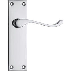 Lockworks / Lockworks Victorian Scroll Door Handle Latch Polished Chrome