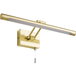 Spa Lighting Zinc Chai 8W LED Picture & Mirror Light IP44 Satin Brass - 50306 - from Toolstation