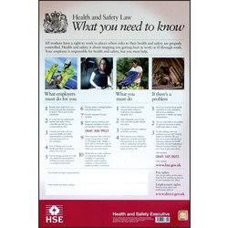 Health & Safety Poster A2 420 x 594mm - 50404 - from Toolstation