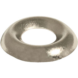 Screw Cup Solid Brass No. 8 Nickel Plated