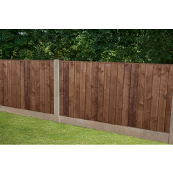 Forest Garden Pressure Treated Brown Closeboard Fence Panel 6' x 4'