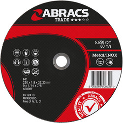 Abracs Trade Extra Thin INOX Cutting Disc 230mm x 1.8mm