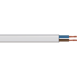 Pitacs / Pitacs PVC 2 Core Flat Flex Cable (2192Y) 0.75mm2 Drum