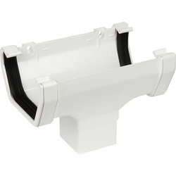 Aquaflow / 114mm Square Line Running Outlet White