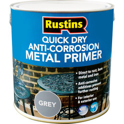 Rustins / Quick Dry Anti Corrosion Metal Primer Grey 2.5L