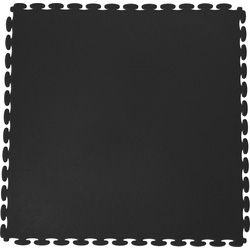 Tuff-Tile Texture Top Interlocking Floor Tile 50cm x 50cm x 7mm - Black