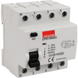 Contactum Contactum Incomer for B Type Distribution Boards 100A 30mA RCD Type AC - 51534 - from Toolstation