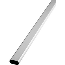 Rothley Stainless Steel Oval Wardrobe Rail 30mm x 15mm x 1829mm - 51715 - from Toolstation