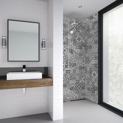 Mermaid Mermaid Elite Tongue & Groove Shower Wall Panel Abruzzo 2420mm x 1200mm x 10mm Post Formed - 51995 - from Toolstation