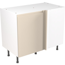 Kitchen Kit Ready Made J-Pull Kitchen Cabinet Base Blind Corner Unit Super Gloss Cashmere 1000mm