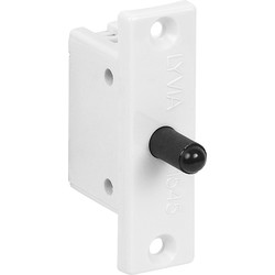 Axiom White Flat Plate Mortice Door Switch Push to Break 2A - 52171 - from Toolstation