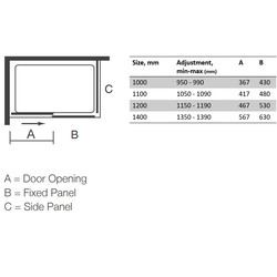 Merlyn NIX Sliding Shower Enclosure Door