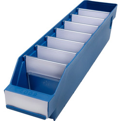 Blue Shelf Bin 400 x 90 x 95mm
