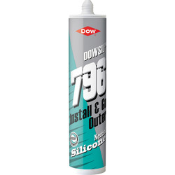 Dow Dowsil 796 PVCu, Aluminium & Wood Silicone Sealant 310ml White - 52230 - from Toolstation