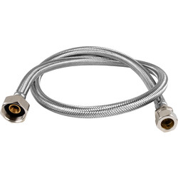 Flexible Tap Connector 22mm x 3/4" 13mm Bore. 900mm
