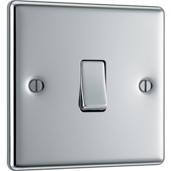 BG BG Polished Chrome 10A Switch 1 Gang 2 Way - 52849 - from Toolstation
