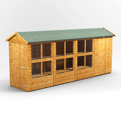 Power Apex Potting Shed Combi including 4ft Side Store 16' x 4'
