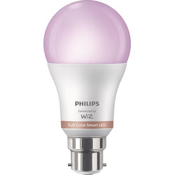 Philips WiZ LED A60 Colour Smart Light Bulb B22 60W
