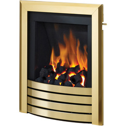 Be Modern / Be Modern Flare Slimline Slide Control Gas Fire 16" Inlet - Brass Fascia