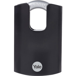 Yale Maximum Security Hardened Steel Padlock Black 62mm Closed Shackle
