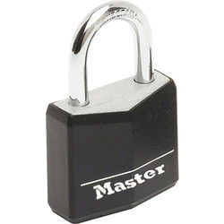 Master Lock Black Covered Aluminium Padlock 40 x 6 x 21mm