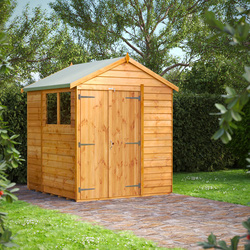 Power / Power Overlap Apex Shed 6' x 6' Double Doors