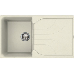 Reginox / Reginox Ego Reversible Compact Composite Kitchen Sink & Drainer Single Bowl Cream