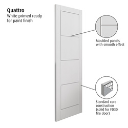 Quattro White Internal Door