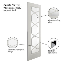 Quartz Glazed White Internal Door