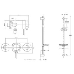 Triton Florino Mini Thermostatic Concentric Mixer Shower