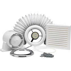 Xpelair Airline ALL100T LED Shower Fan - Timer 100mm