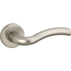 Urfic Urfic PRO5 Algarve Lever On Rose Handle Satin Stainless Steel Effect - 54248 - from Toolstation