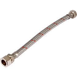 Flexible Tap Connector 15mm x 3/4" 10mm Bore, 300mm Long - 54390 - from Toolstation