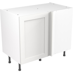 Kitchen Kit / Kitchen Kit Ready Made Shaker Kitchen Cabinet Base Blind Corner Unit Ultra Matt White 1000mm