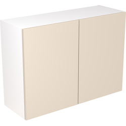 Kitchen Kit Flatpack Slab Kitchen Cabinet Wall Unit Super Gloss Cashmere 1000mm
