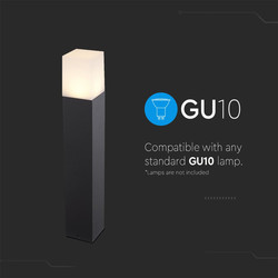 V-TAC GU10 Black Aluminium Outdoor Light IP54
