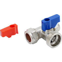 chrome NOW ONLY 5.99 FREE P&P Details about   washing machine VALVE tee tap 