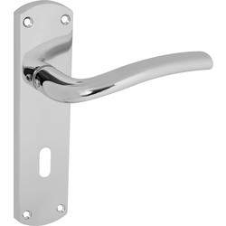 Serozzetta Serozzetta Cuatro Door Handles Lock Polished Chrome - 55240 - from Toolstation