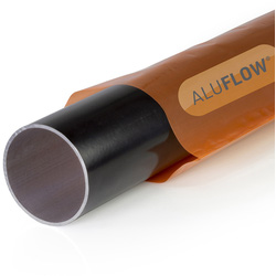 Aluflow Aluminium Round Downpipe Length Black 68mm x 2.5m