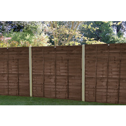 Forest Garden 6ft x 5'6ft Brown Pressure Treated Superlap Fence Panel 6' x 5'6"