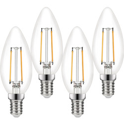 Wessex Electrical Wessex LED Filament Candle Bulb Lamp 1.8W SES 250lm - 55548 - from Toolstation