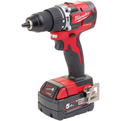 Milwaukee M18 Compact Brushless Percussion Drill 1 x 5.0Ah